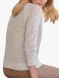 Pure Collection Organic Cotton Metallic Jumper, Natural