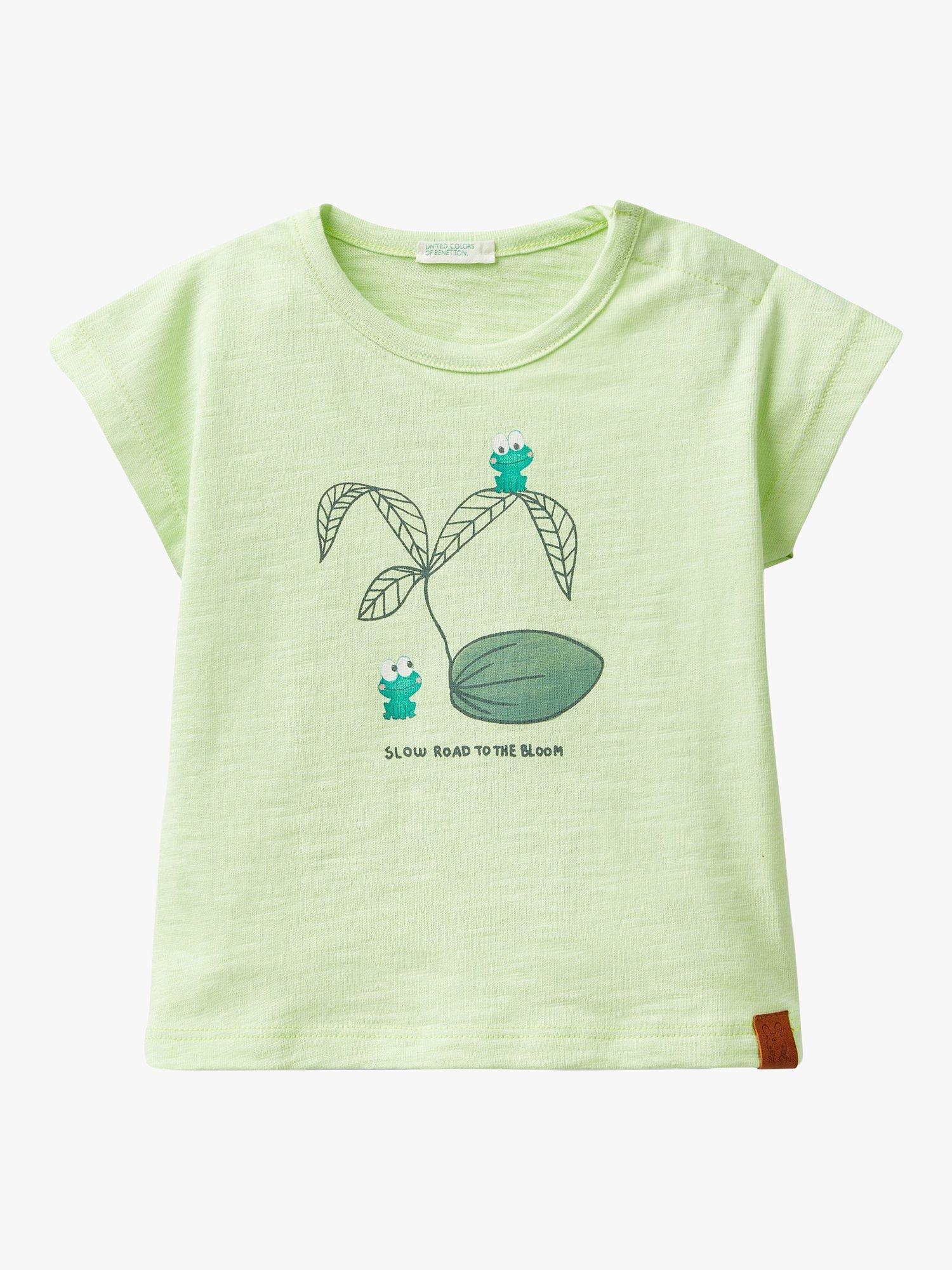 Benetton Baby Slow Road To The Bloom Short Sleeve T-Shirt, Lime