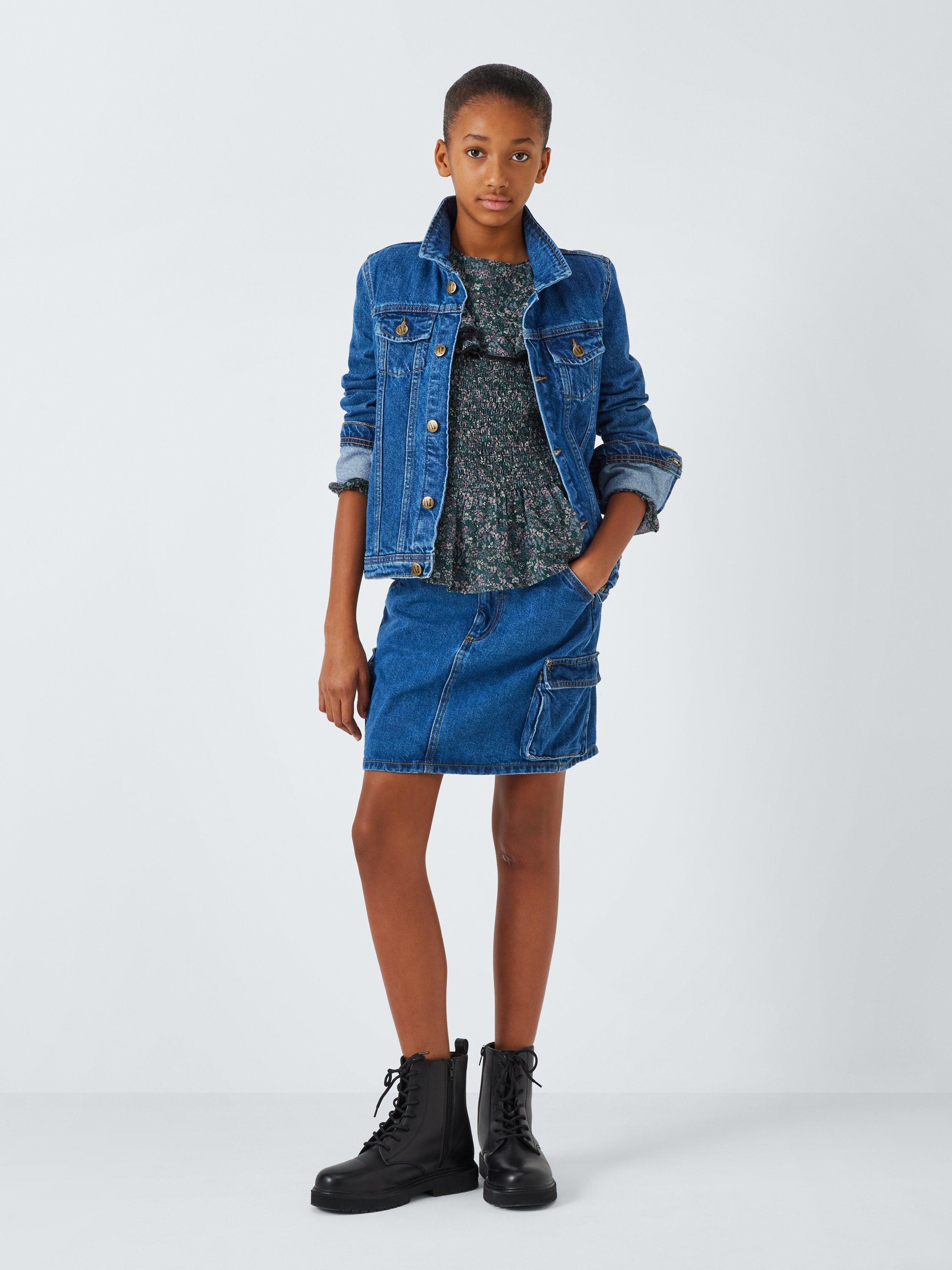 Product image 2 of 7, which shows John Lewis Kids' Floral Ruffle Top, Multi, 8 years
