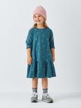 John Lewis Kids' Rainbow Print Cotton Dress, Blue