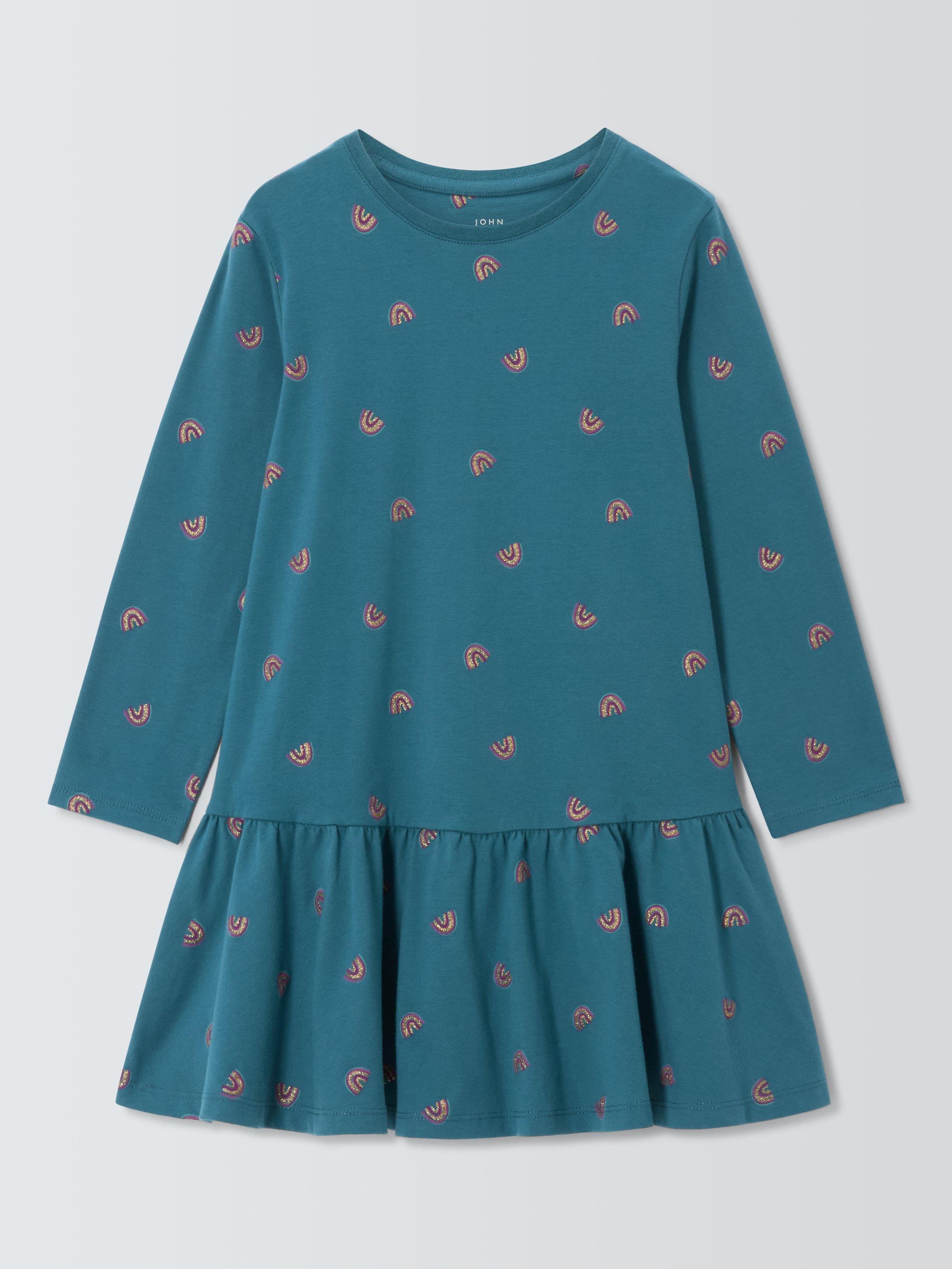 Cotton kids rainbow dress store