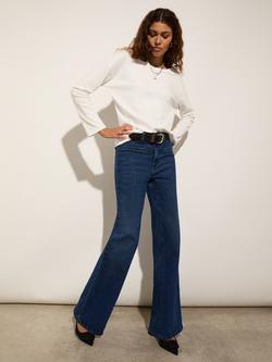 Baukjen Organic Cotton Blend Pocket Wide Leg Jeans, Dark Indigo, Dark Indigo