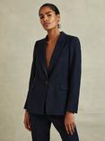 Reiss Gabi Tailored Single Breasted Suit Blazer, Navy