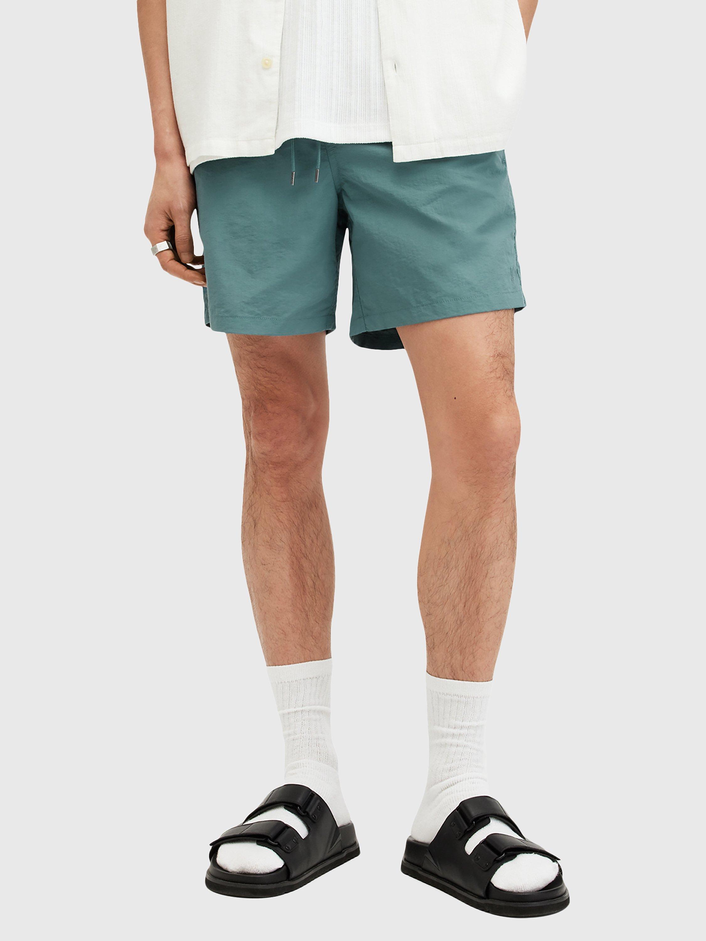 AllSaints Warden Swim Shorts, Aquara Blue