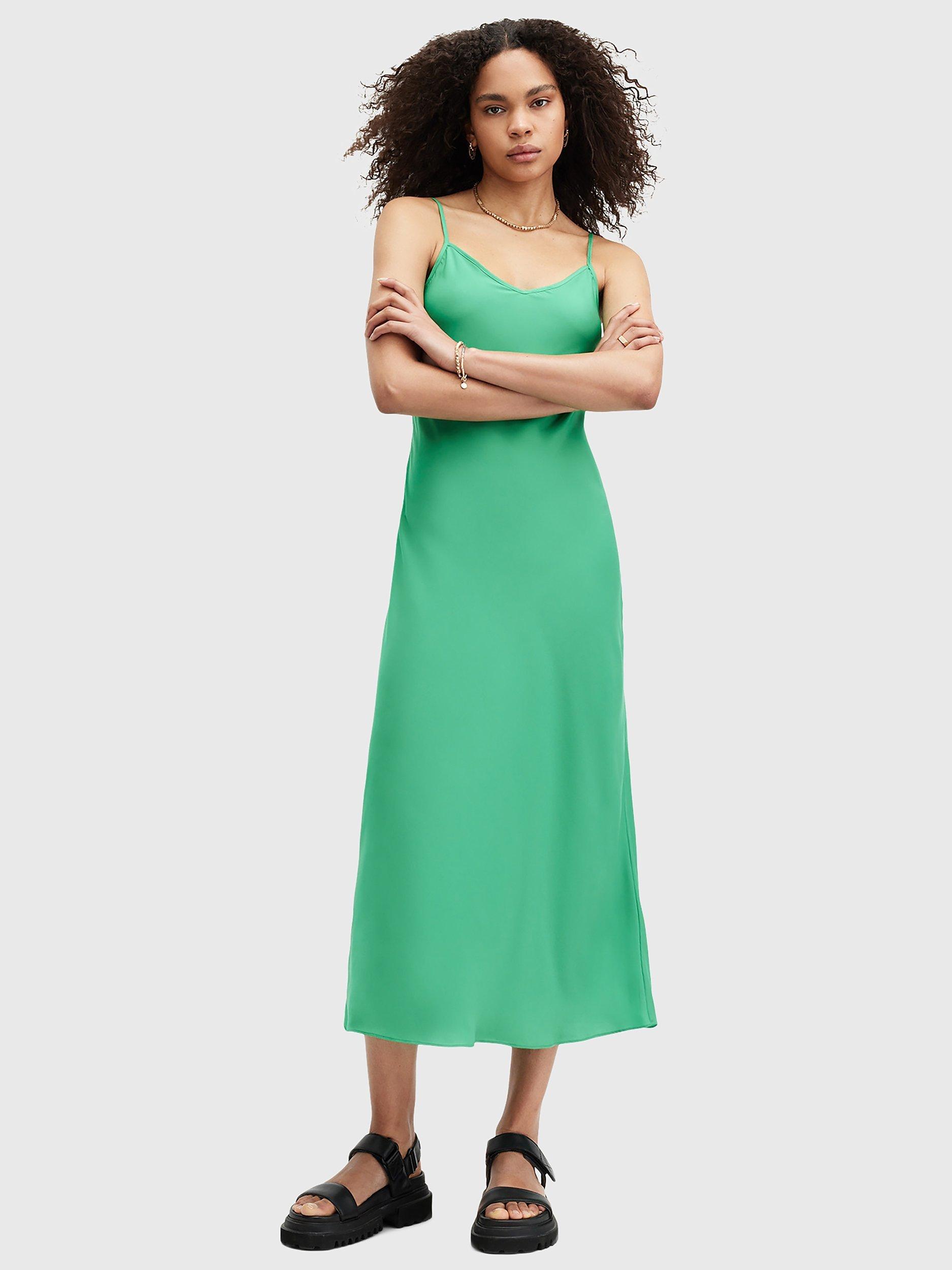 AllSaints Bryony Slip Midi Dress