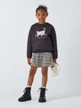 John Lewis ANYDAY Kids' Happy Days Cat Sweatshirt, Charcoal