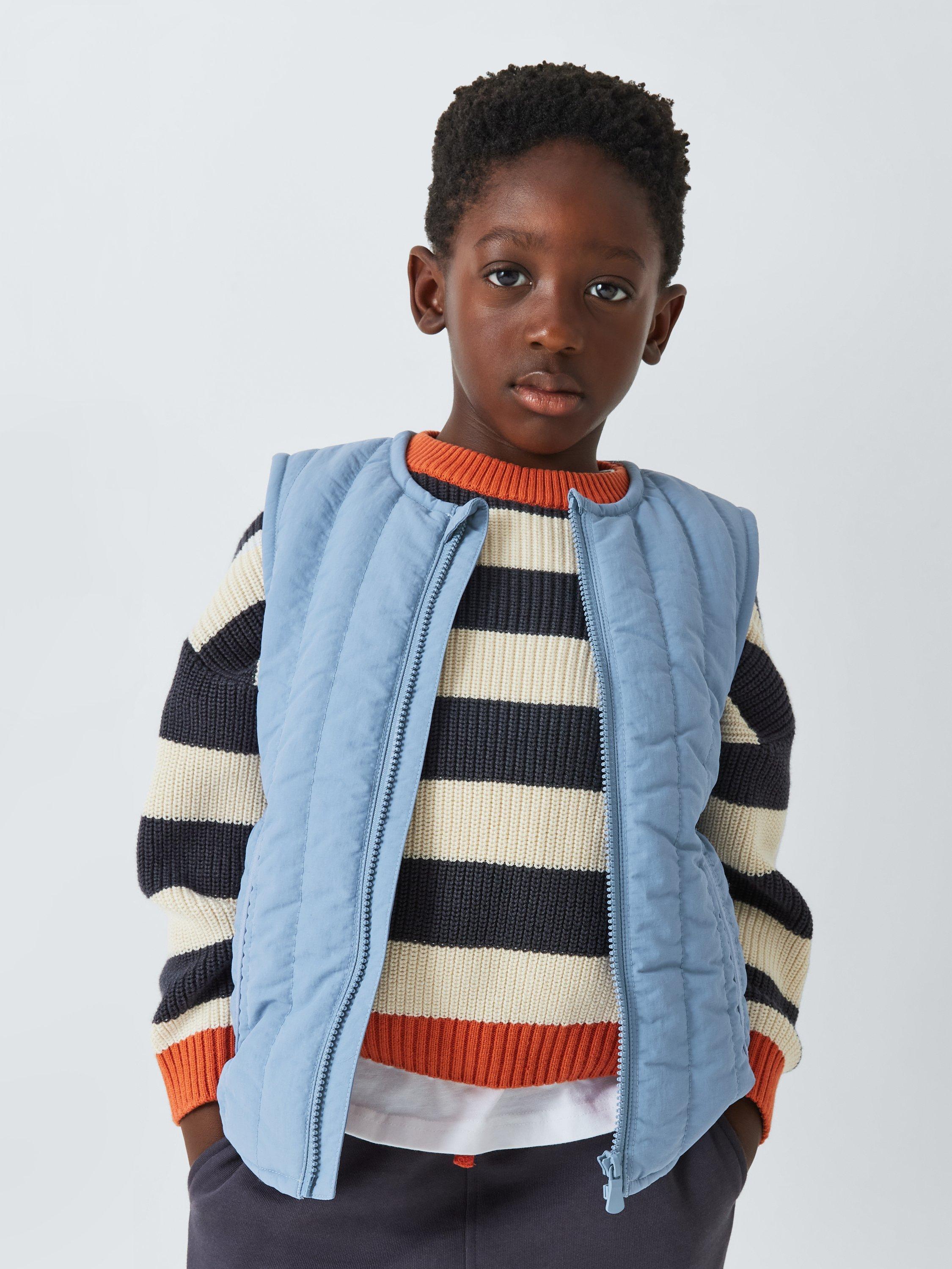 John Lewis ANYDAY Kids Quilted Gilet Blue