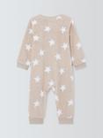 John Lewis Baby Star Fleece Onesie, Oatmeal