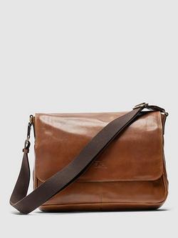 Rodd & Gunn Cambridge Leather Crossbody Messenger Satchel, Cognac, Cognac