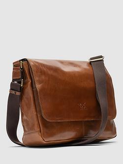 Rodd & Gunn Cambridge Leather Crossbody Messenger Satchel, Cognac - view 2, Cognac