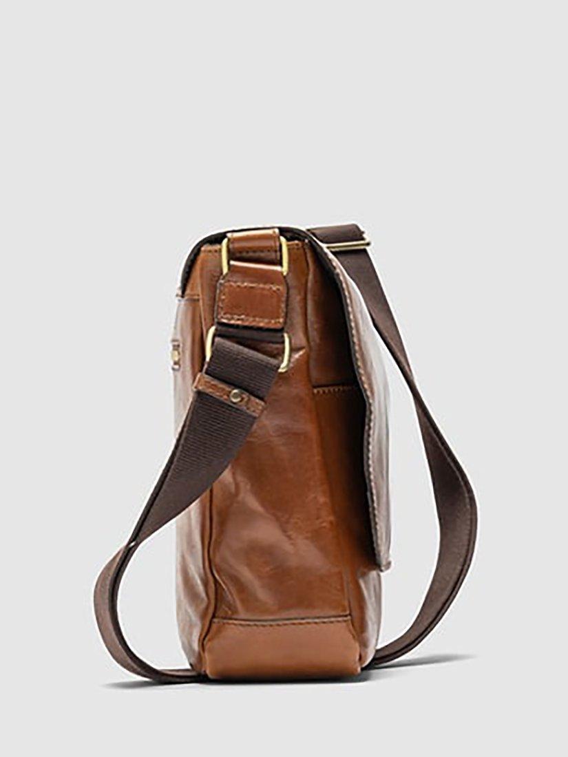 Product image 3 of 5, which shows Rodd & Gunn Cambridge Leather Crossbody Messenger Satchel, Cognac, One Size