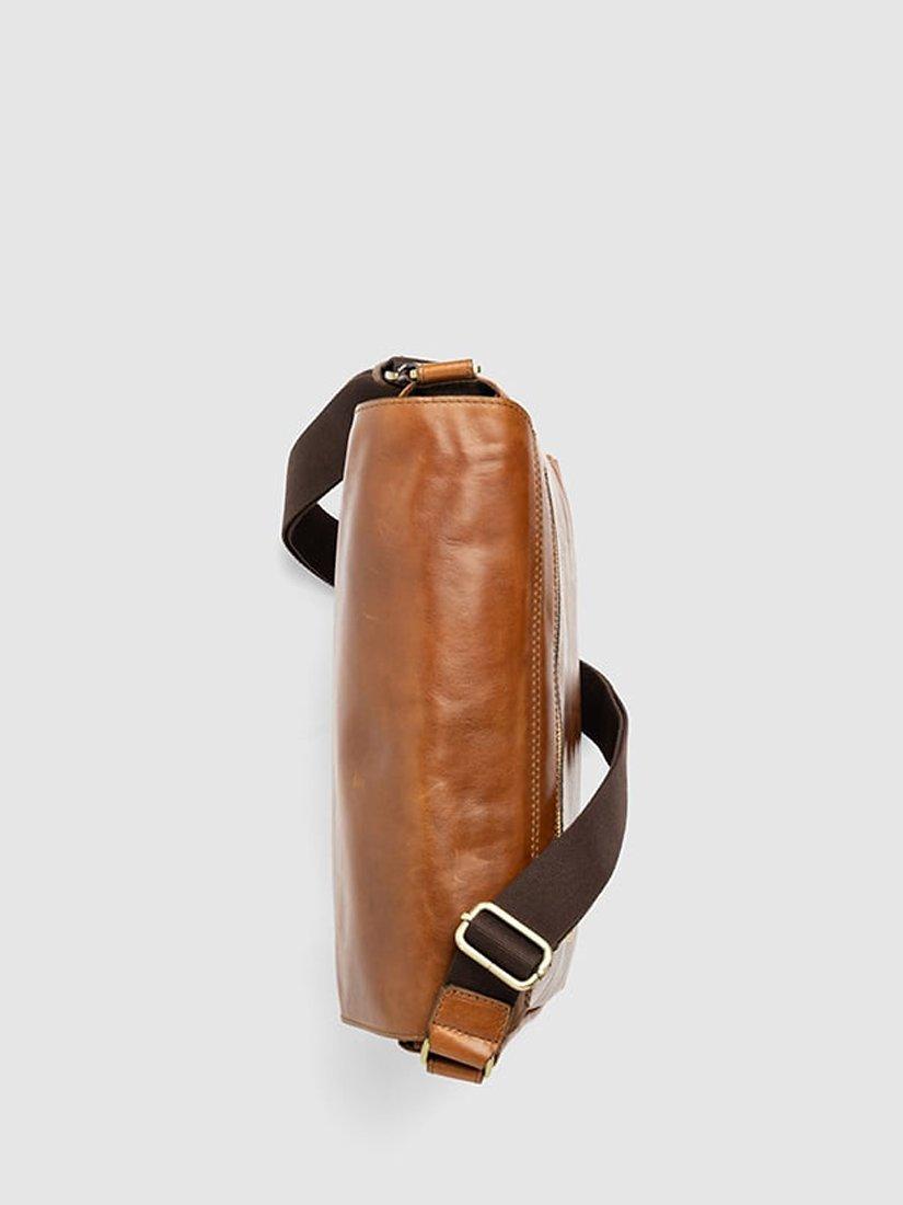 Product image 4 of 5, which shows Rodd & Gunn Cambridge Leather Crossbody Messenger Satchel, Cognac, One Size