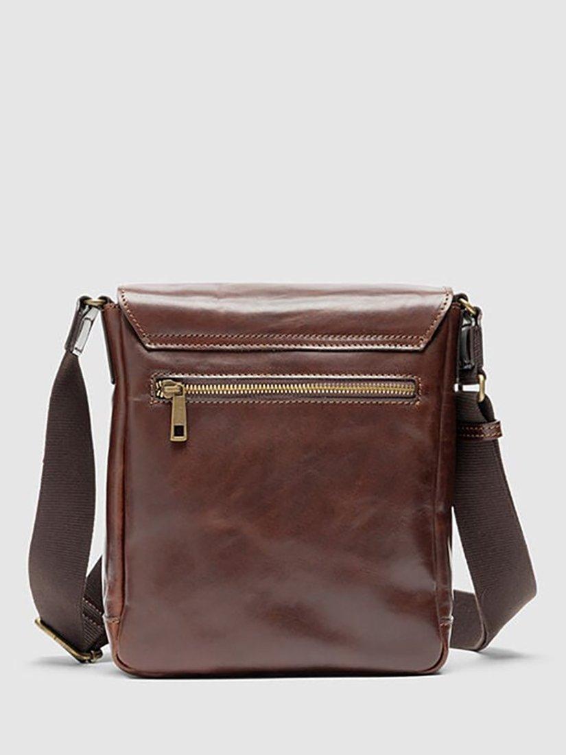 Product image 2 of 6, which shows Rodd & Gunn Cambridge Leather Crossbody Mini Messenger, Chocolate, One Size
