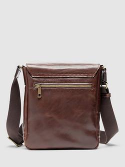Rodd & Gunn Cambridge Leather Crossbody Mini Messenger, Chocolate - view 2, Chocolate