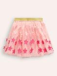 Mini Boden Kids' Tulle Star Mini Skirt, Pink Stars