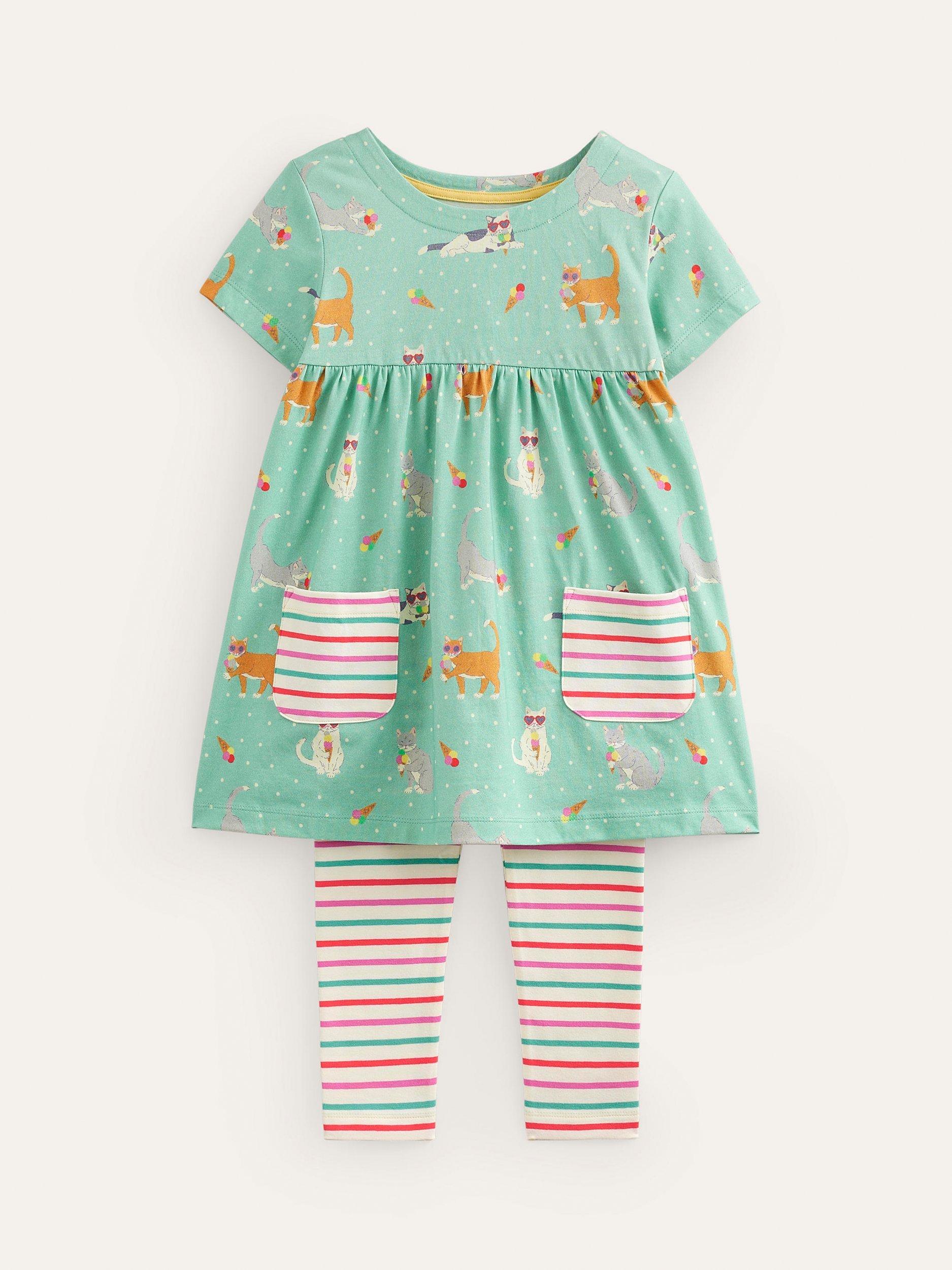 NEW mini boden Dress & Legging Set store 3/4