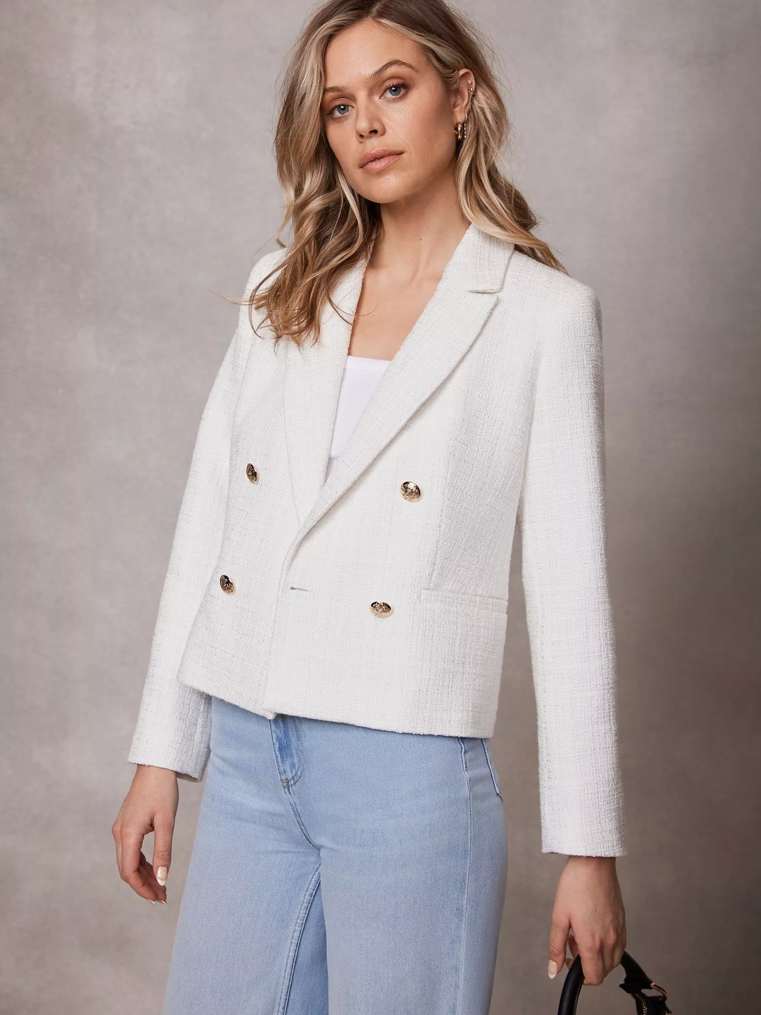 Mint velvet boucle coat cream hot sale