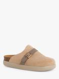 Scholl Ivy Buckle Suede Clogs, Camel