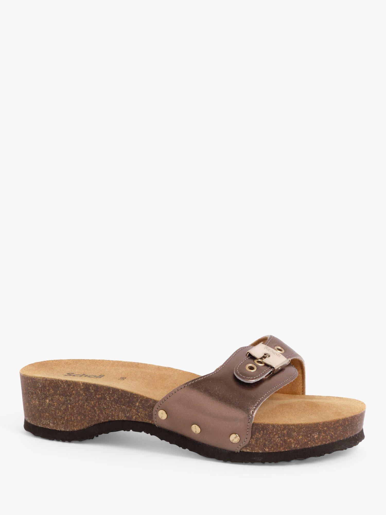 Product image 2 of 4, which shows Scholl Pescura Cork Heel Sandals, Bronze, EU36
