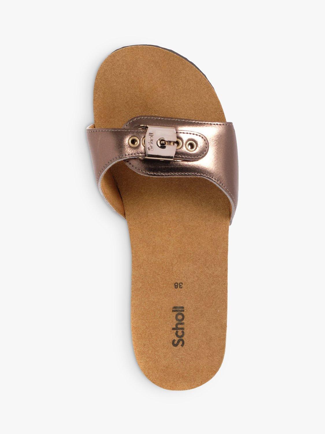 Product image 3 of 4, which shows Scholl Pescura Cork Heel Sandals, Bronze, EU36