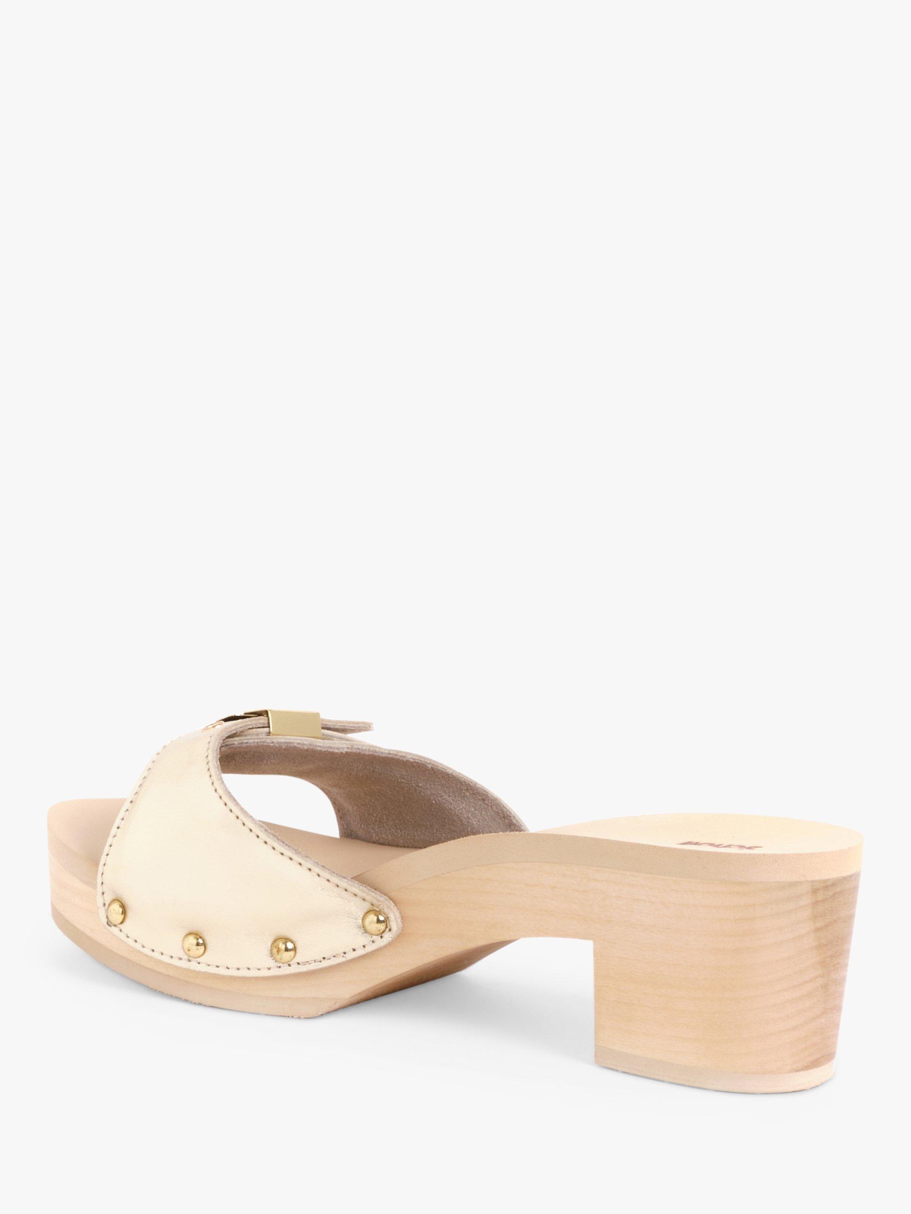 Product image 4 of 5, which shows Scholl Pescura Ibiza Metallic Clog Sandals, Light Gold, EU37