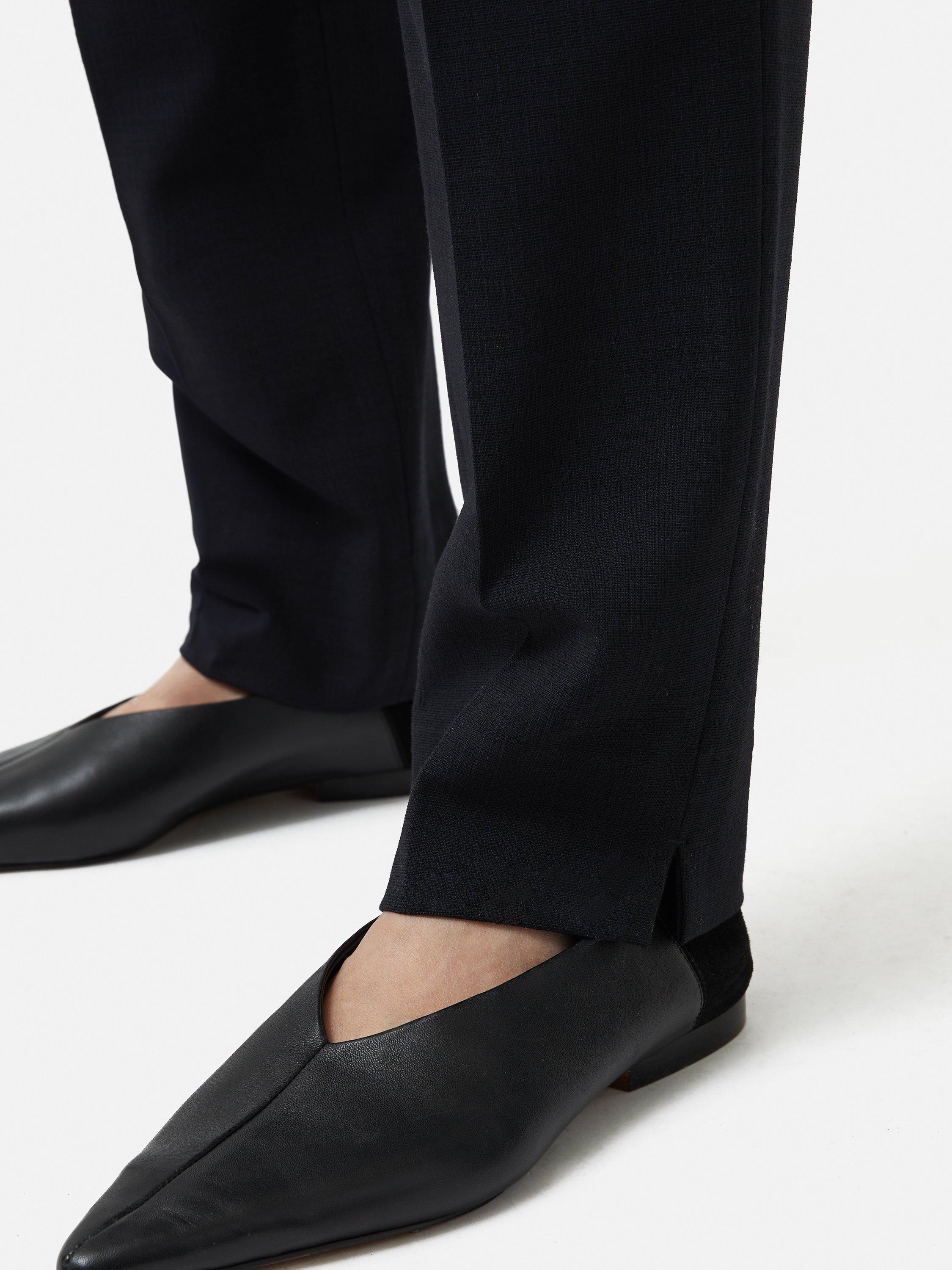 Product image 6 of 6, which shows Jigsaw Crosshatch Palmer Tailored Trousers, Navy, 18