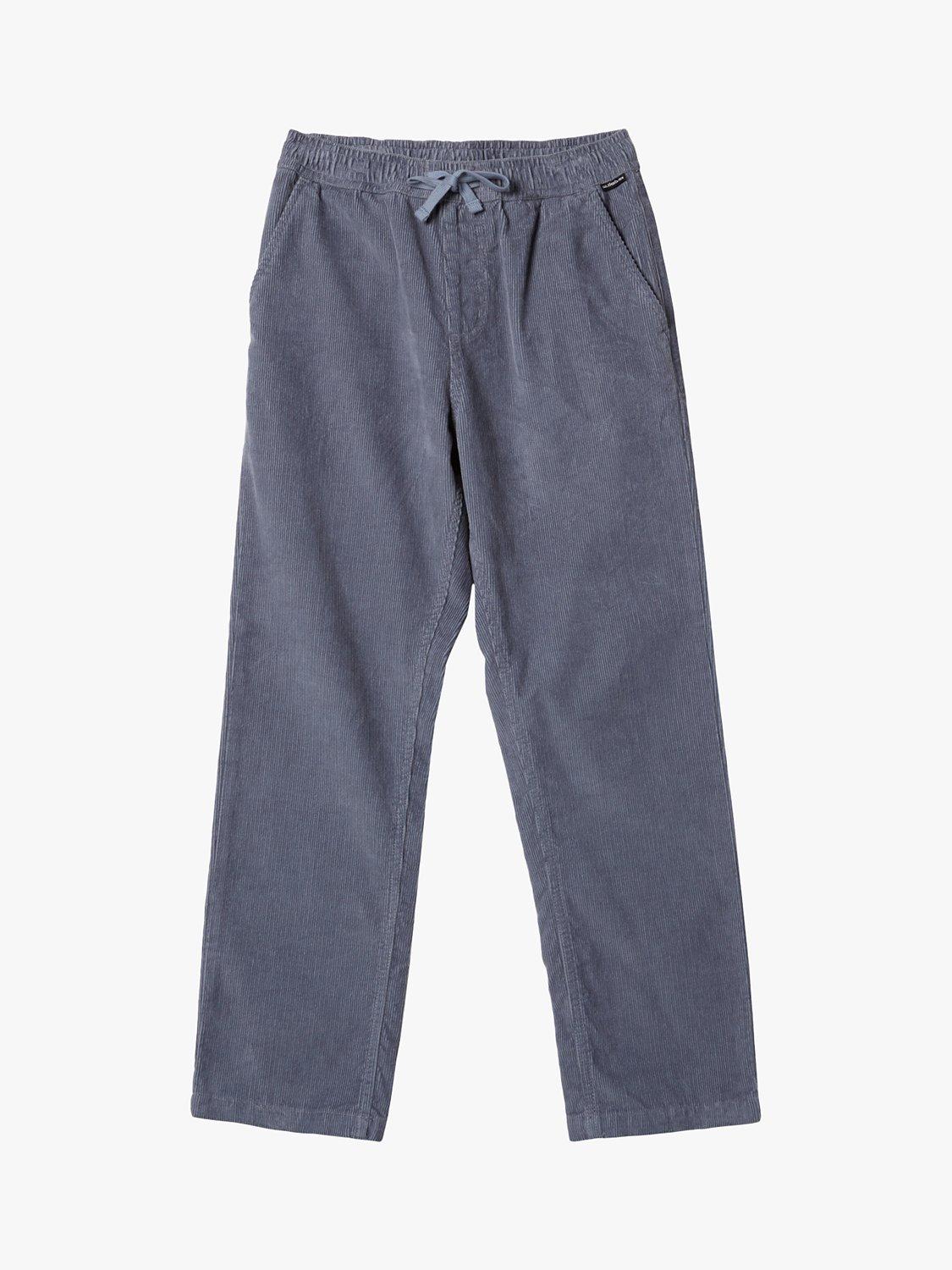Product image 1 of 8, which shows Quiksilver Kids' Beach Cotton Corduroy Trousers, Flintstone, 8 years