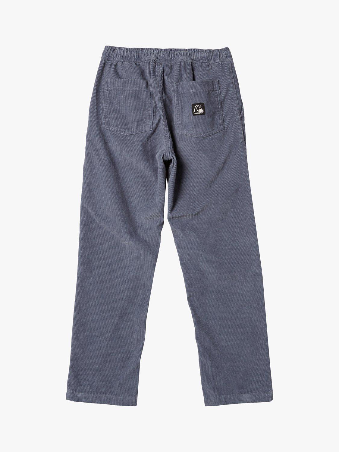 Product image 2 of 8, which shows Quiksilver Kids' Beach Cotton Corduroy Trousers, Flintstone, 8 years