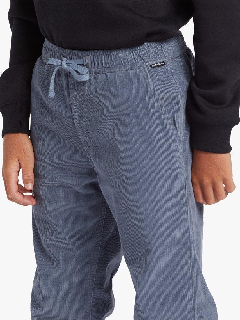 Product image 6 of 8, which shows Quiksilver Kids' Beach Cotton Corduroy Trousers, Flintstone, 8 years