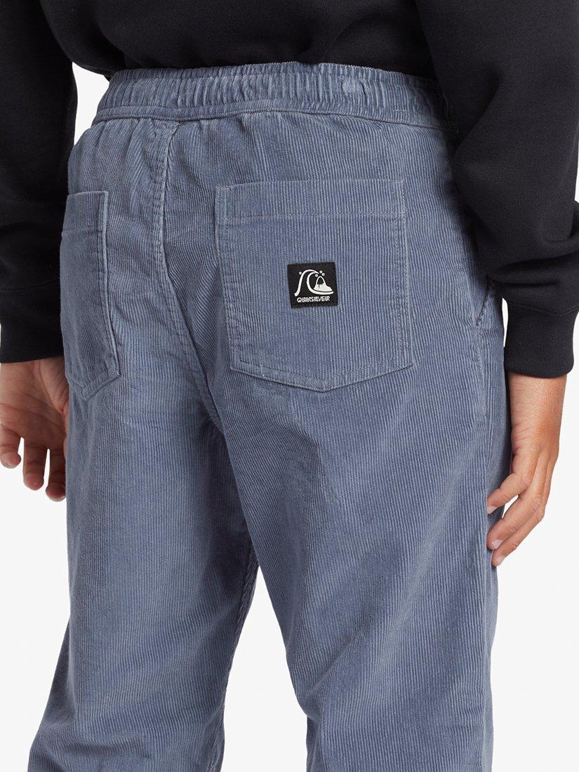 Product image 7 of 8, which shows Quiksilver Kids' Beach Cotton Corduroy Trousers, Flintstone, 8 years