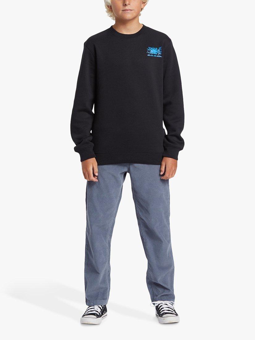 Product image 8 of 8, which shows Quiksilver Kids' Beach Cotton Corduroy Trousers, Flintstone, 8 years