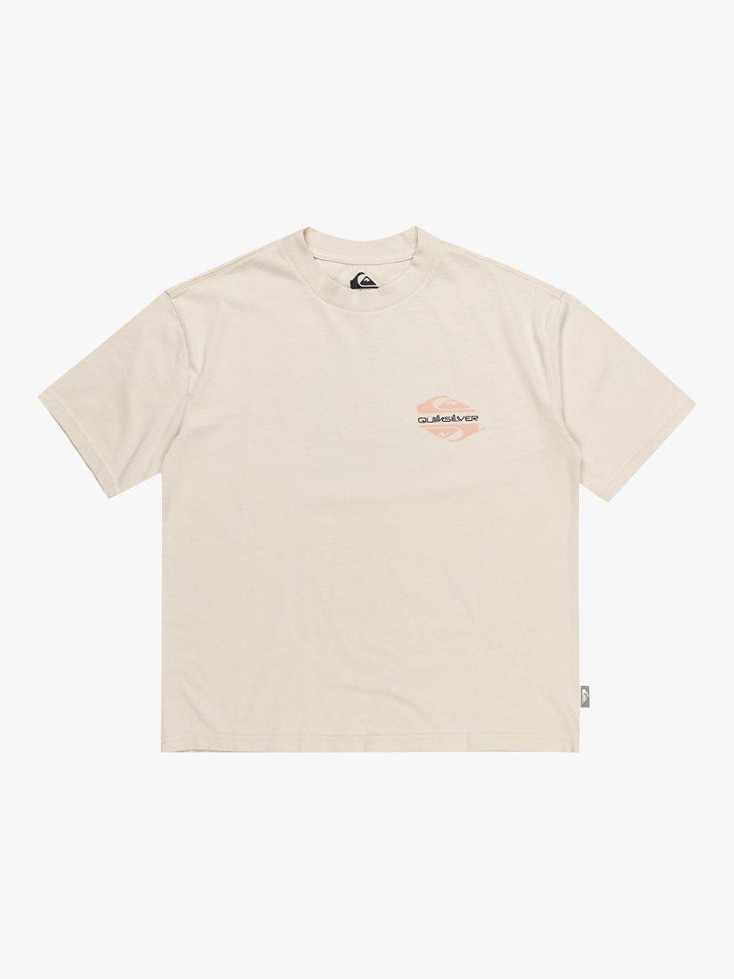 Product image 1 of 2, which shows Quiksilver Kids' Fun Zone Organic Cotton T-Shirt, Birch, 12 years
