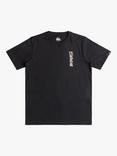 Quiksilver Kids' Warped Cotton Short Sleeve T-Shirt, Black