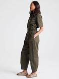 Cape Cove Organic Cotton Utility Jumpsuit, Khaki