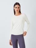 John Lewis Bamboo Blend Long Sleeve Top, Grey