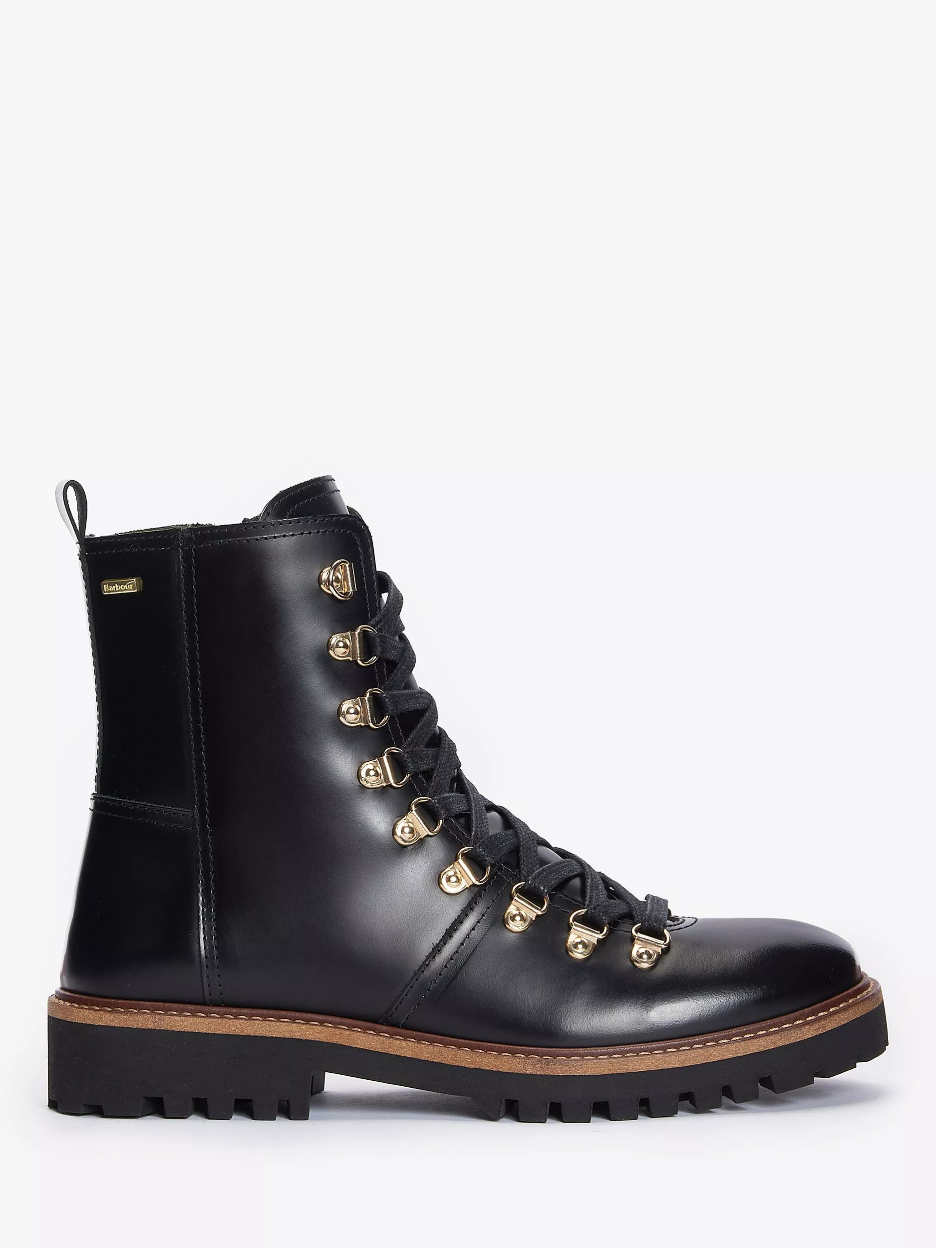 Barbour Blake Leather Hiker Boots Black