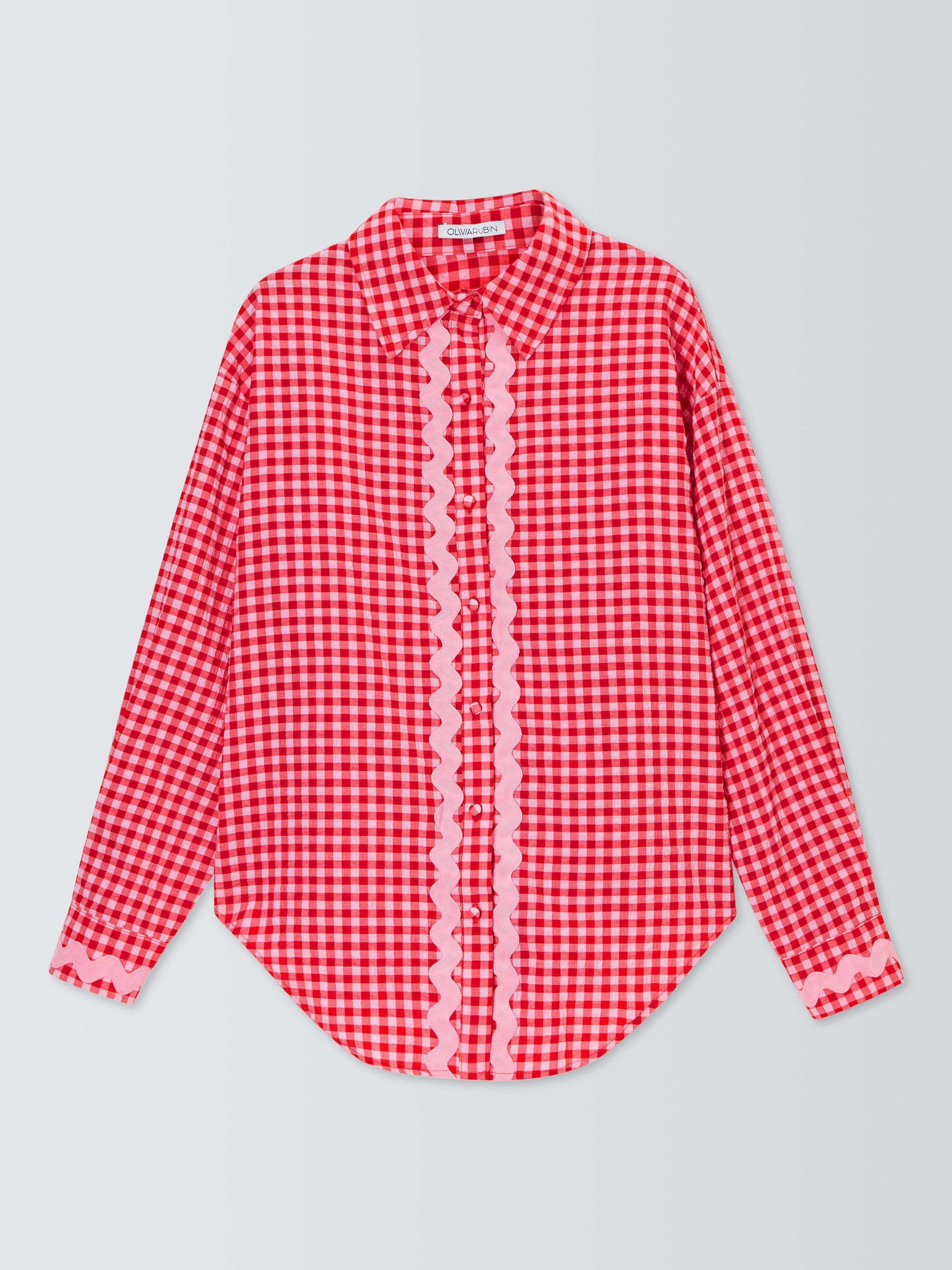 Olivia Rubin Arin Gingham Shirt, Red