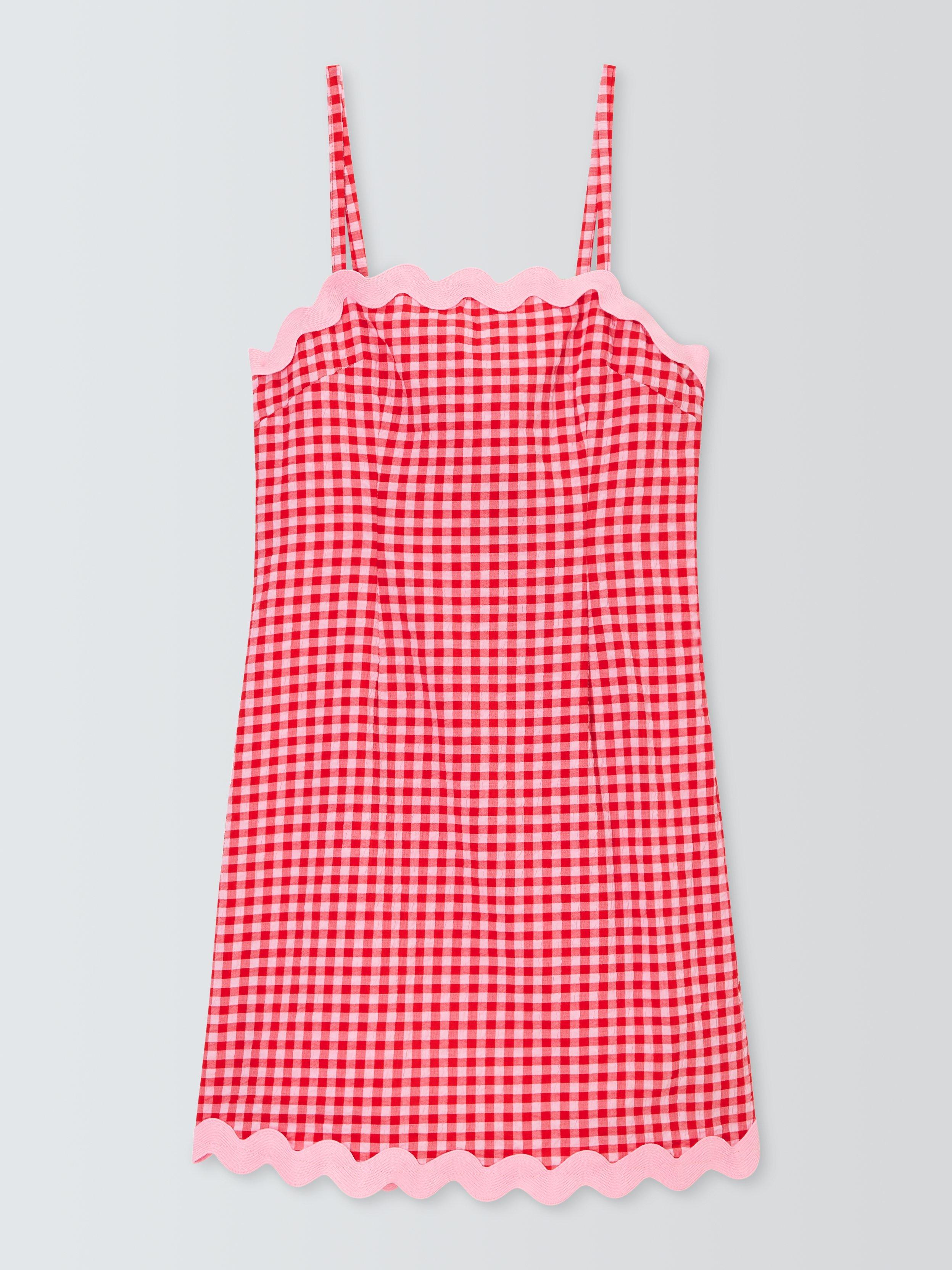 Product image 1 of 1, which shows Olivia Rubin Ariana Gingham Mini Dress, Red, 14