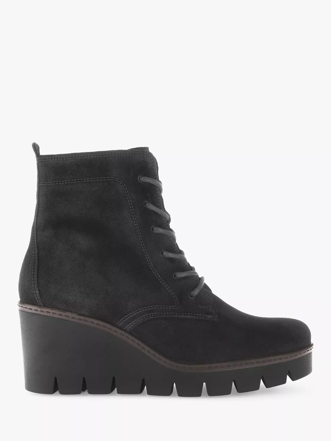 Earth lace up suede wedge booties best sale