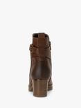 Gabor Engage Wide Fit Leather Ankle Boots, Camel