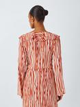 SUMMERY Copenhagen Arlo Stripe Ruffle Top, Rust/Multi