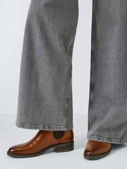 John Lewis Pebbles Leather Everyday Comfort Chelsea Boots - view 2, Brown Chestnut