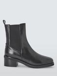 John Lewis ANYDAY Palmer Leather Square Toe Chelsea Boots, Black