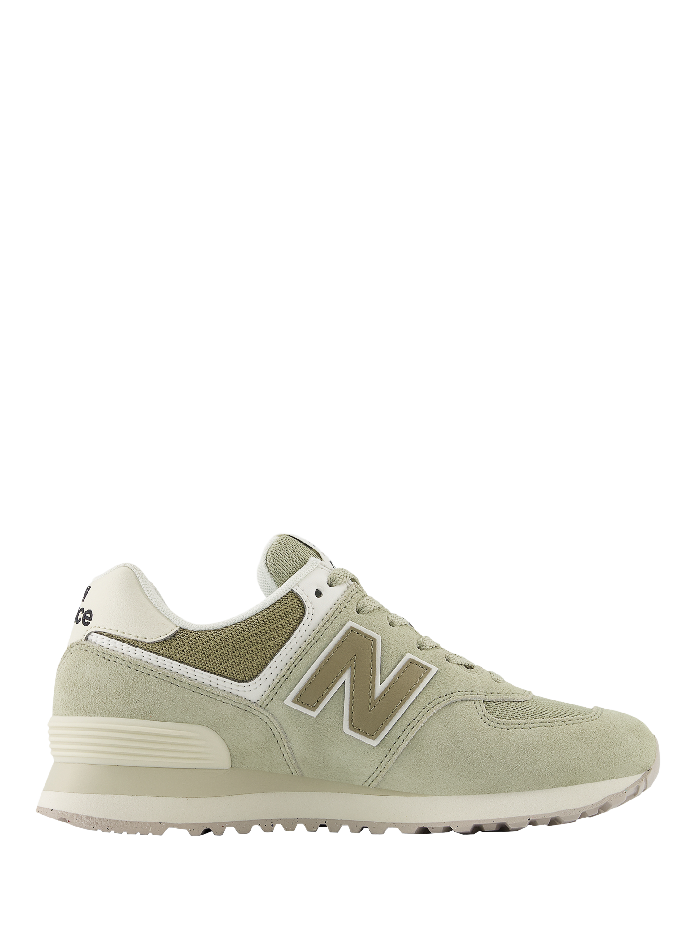 Product image 1 of 6, which shows New Balance 574 Suede Trainers, Olivine, 3