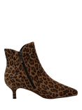 SHOE THE BEAR Saga Leopard Suede Pointed Boots, Brown/Multi