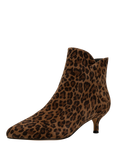 SHOE THE BEAR Saga Leopard Suede Pointed Boots, Brown/Multi