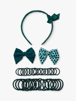 Small Stuff Kids' Back To School Hair Accessories Set, Dark Green