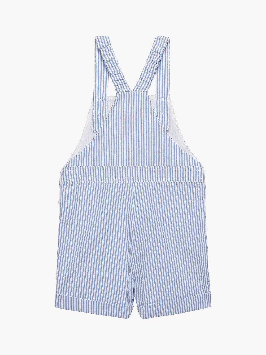 Product image 2 of 3, which shows Trotters Kids' Peppa Pig George Bib Shorts, Blue Stripe, 3-6 months