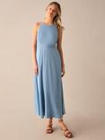 Ro&Zo Halterneck Midi Dress, Blue