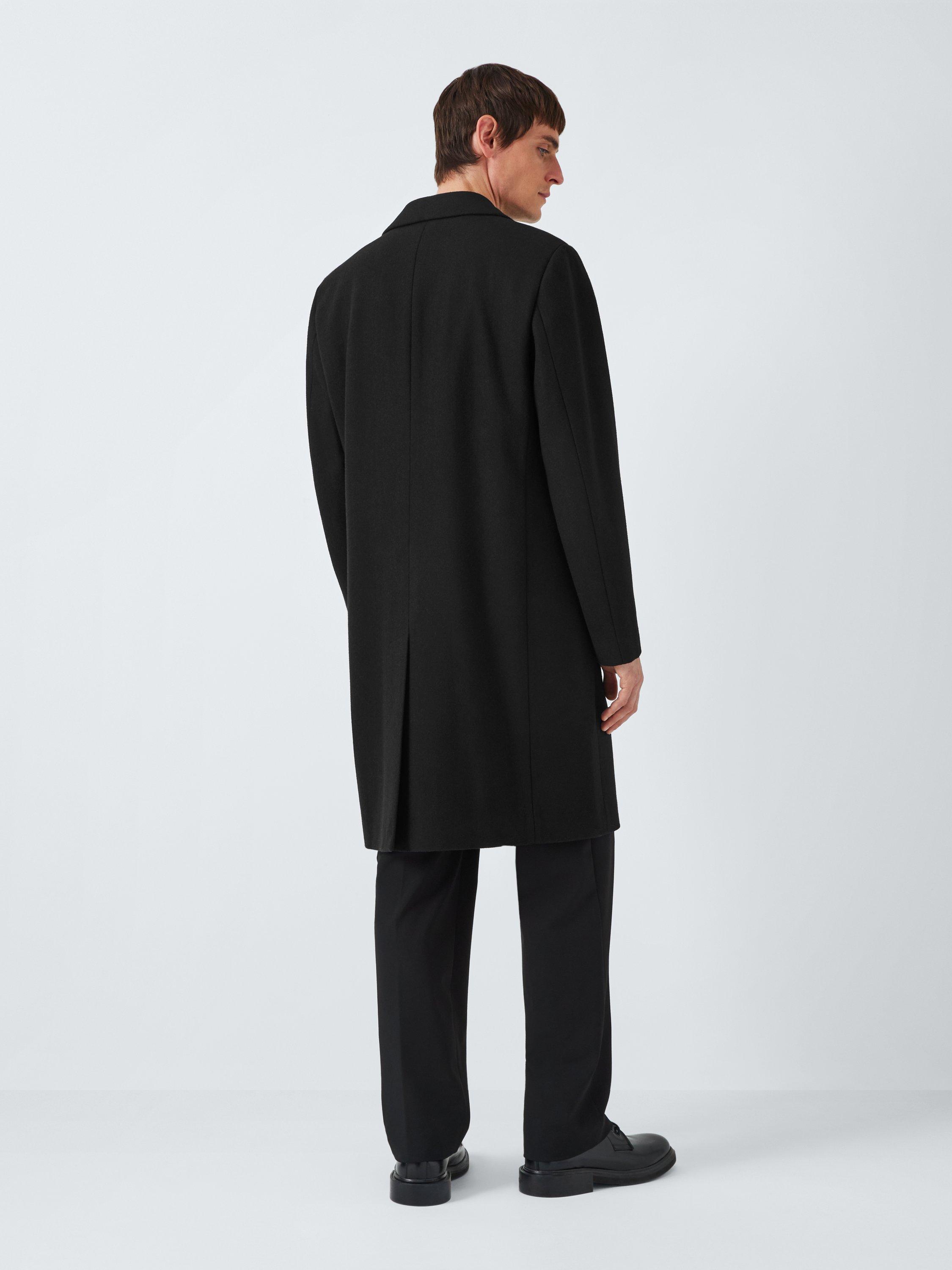 Product image 2 of 7, which shows Kin Single Breasted Wool Blend Coat, Black, XXL